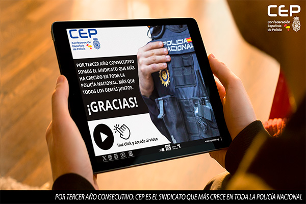 GRACIAS POR TU CONFIANZA: POR TERCER AÑO CONSECUTIVO, SOMOS EL SINDICATO QUE MÁS CRECE EN TODA LA POLICÍA NACIONAL