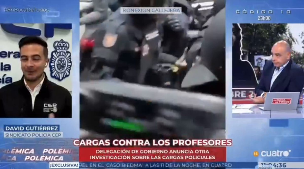 ALGUNOS PIDEN A GRITOS LA PRESENCIA DE LA POLICÍA (Y ALLÍ ESTAMOS) CUANDO SE SIENTEN COACCIONADOS EN SUS ACTOS PÚBLICOS. PERO SI SON OTROS LOS AFECTADOS POR EL ESCRACHE, ENTONCES LES SOBRAMOS.