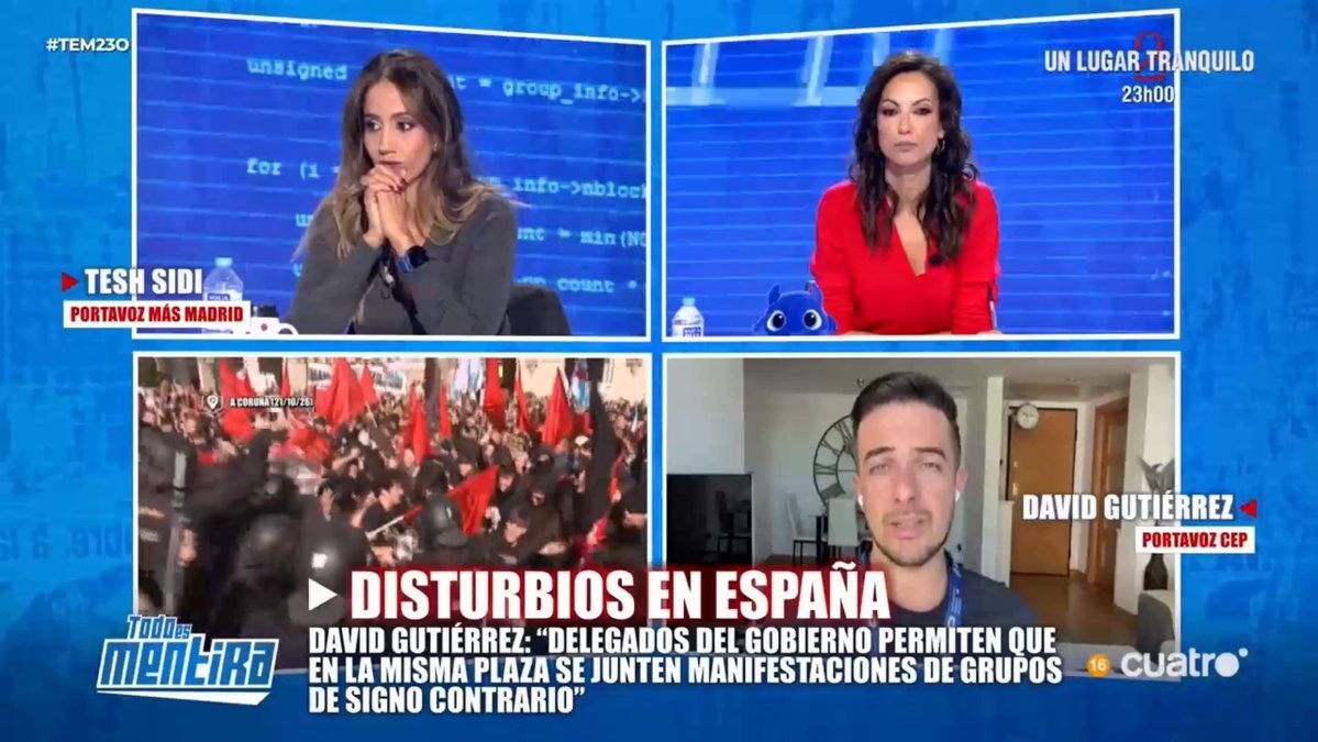 CUANDO VAS CON PASAMONTAÑAS, VESTIDO DE NEGRO Y CON UNA MOCHILA LLENA DE OBJETOS CONTUNDENTES A UNA MANIFESTACIÓN NO VAS A PROTESTAR. VAS A SEMBRAR EL CAOS.