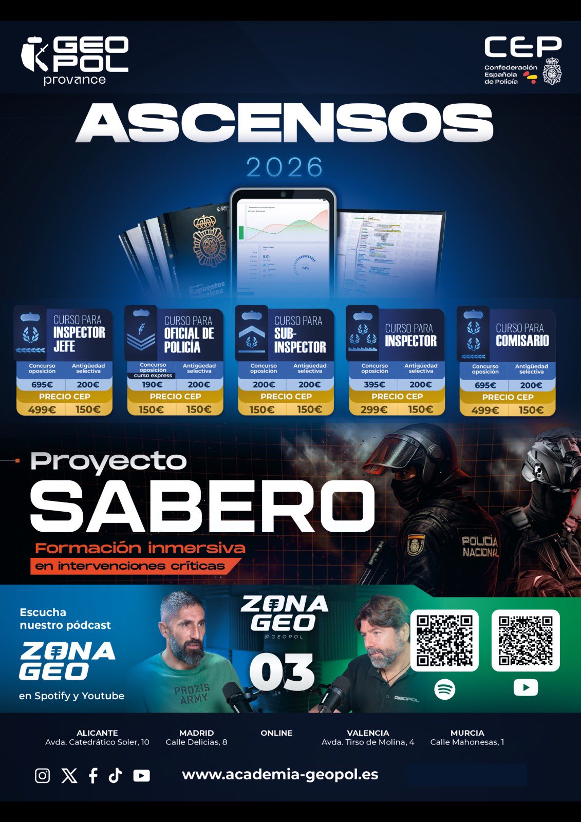 Si apuestas por ascender, en  CEP  tenemos el mejor aliado para conseguirlo:  Academia Geopol.